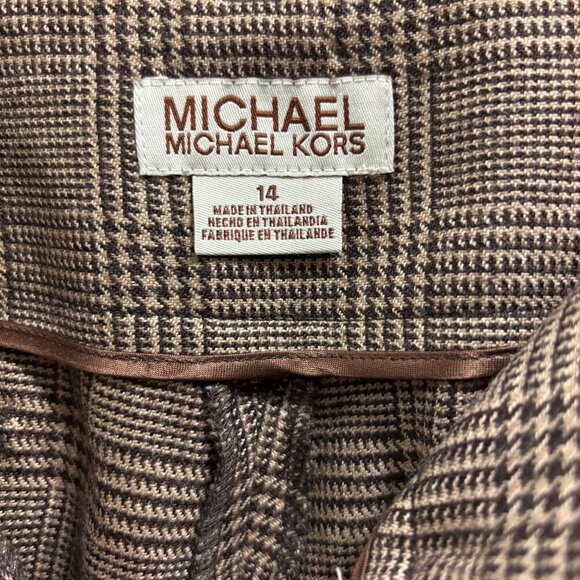 Michael Michael Kors Womens Plaid Trousers Size 14 Wool/Viscose - Picture 6 of 8